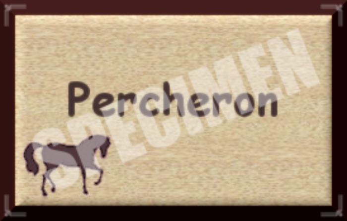 PERCHERON SIGN