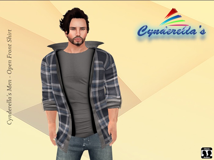 Cynderella's Men Open Front Shirt