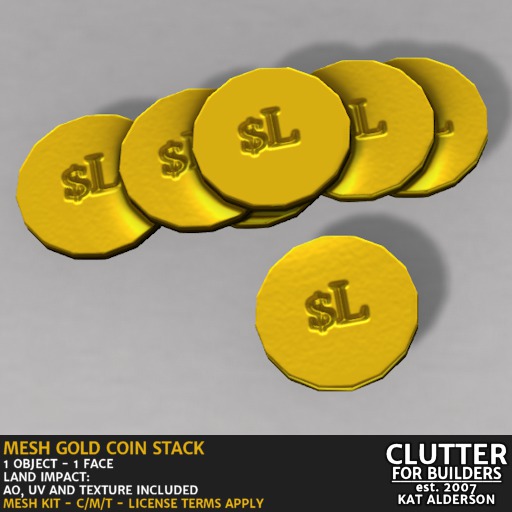 CLUTTER - Mesh Gold Coin Stack
