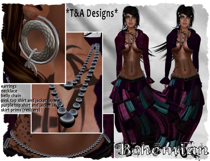 *T&A Designs* Bohemian outfit and accessories  *TD* LOLAS TANGO UPDATE