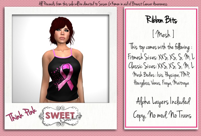 :: SNS Think Pink - Ribbon Bits ::