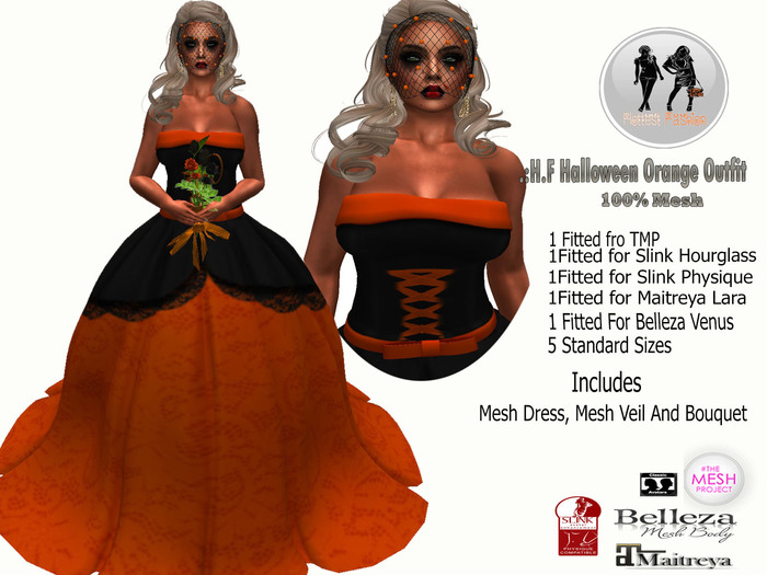 .:H.F Halloween Wedding Outfit Orange