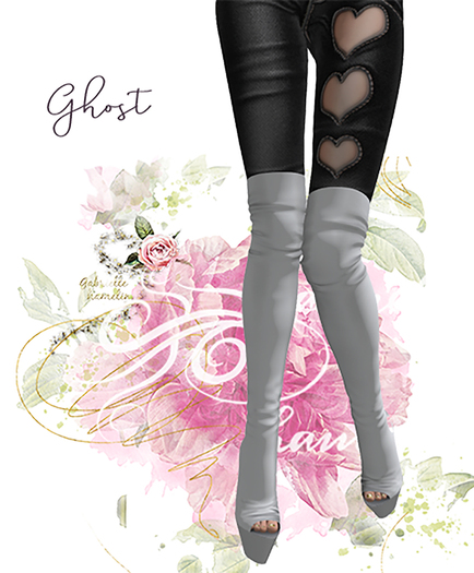 .::Pretty Demo Beauty::. Fall  Pumpkin Thigh High Boots on HUD
