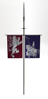 Second Life Marketplace - Banner Spear Mount - Medieval
