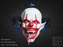 Scary Snake Tongue EVIL CLOWN Mask Halloween Wall Decoration