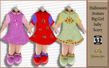 Halloween Avatars Big baby-Dress Green Light flowers