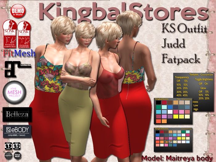 KS OUTFIT JUDD STRAPY TOP&PENCIL SKIRT FATPACK