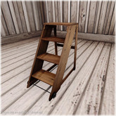 dust bunny & tenshi . step ladder . brown . boxed