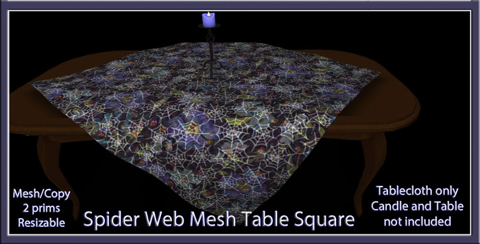 Spiderweb multi color table square