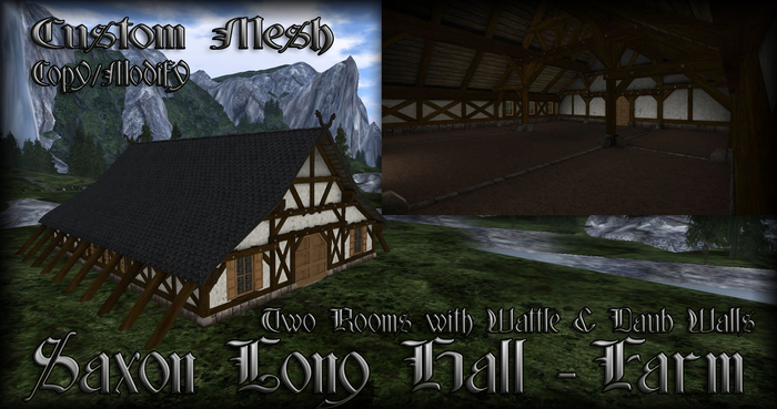 (box) Saxon Long Hall - Farm - Wattle & Daub