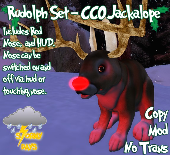 ~*SDs*~ Rudolph Nose - CCO Jackalope  [Boxed]