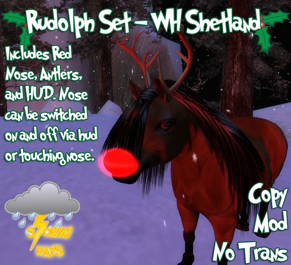 ~*SDs*~ Rudolph Nose - WH Shetland  [Boxed]