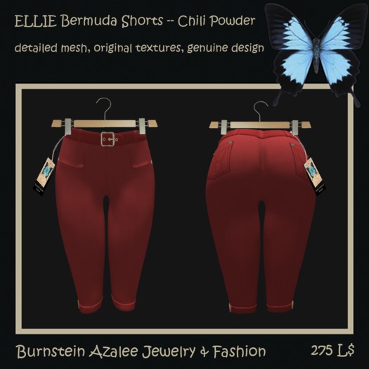 ELLIE Bermuda Shorts -- Chili Powder
