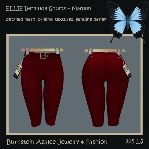 ELLIE Bermuda Shorts -- Maroon