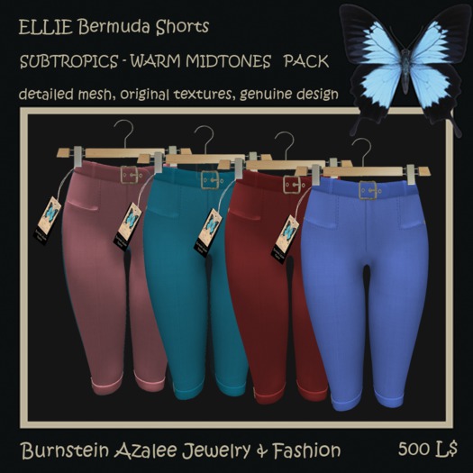 ELLIE Bermuda Shorts -- SUBTROPICS - WARM MIDTONES PACK