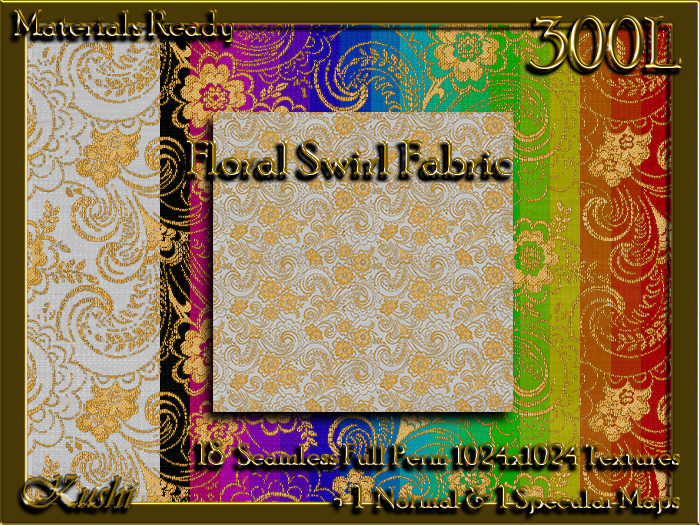 !Kushi! FloralSwirl Textures -WEAR TO UNPACK