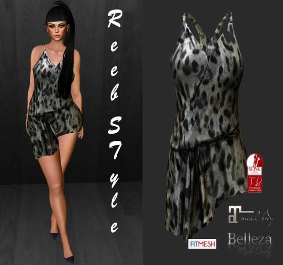 536-Reeb sTyle Didem white-black Dress