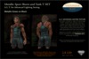 Tb mesh sport shorts tank t set metallic green on black