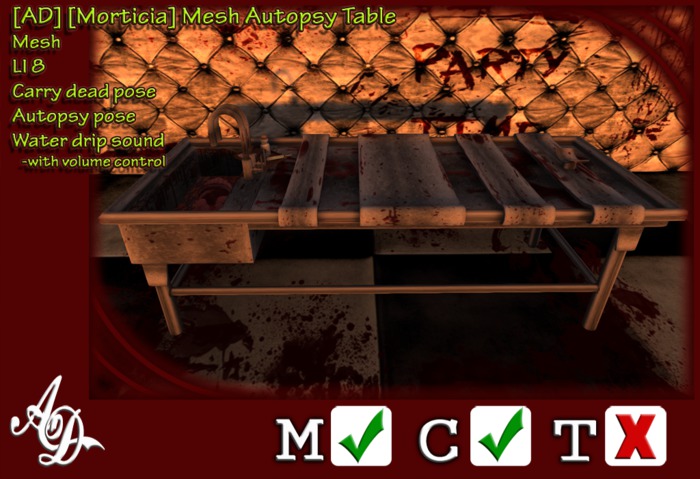[AD] [Morticia] Mesh Autopsy Table