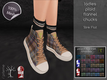 ~i~ Ladies Plaid Flannel Chucks Slink Flat (Add Me)