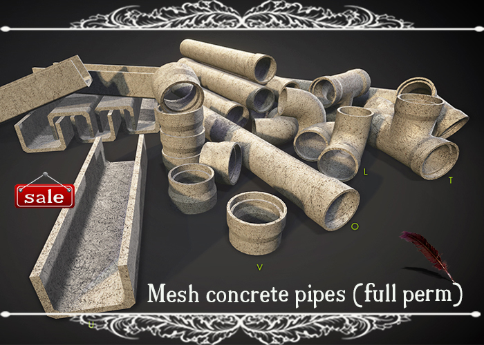 Mesh concrete pipes (full perm)