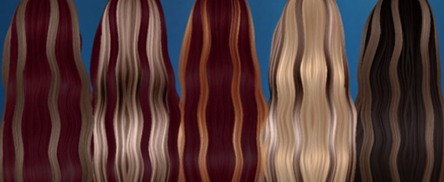 Magic Hair 5 Colors Highlights +1 bonus Color
