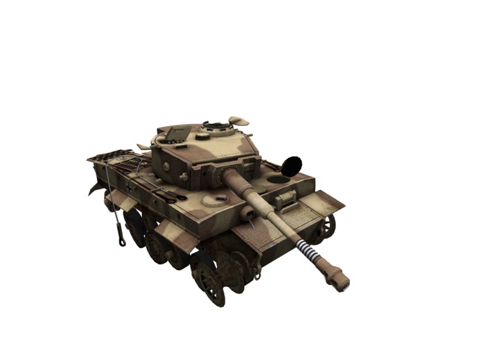 PANZER VETERAN TIGER DESTROYED DESERT