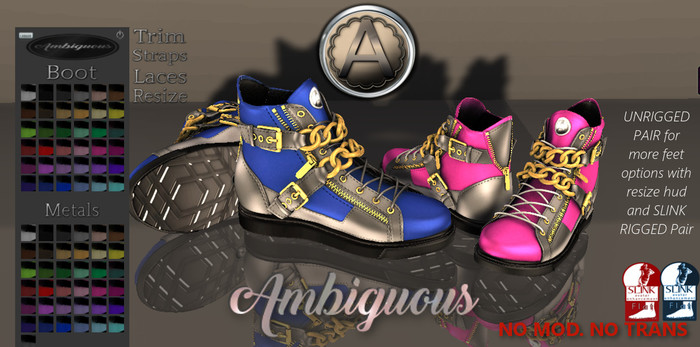 !.::AMBIGUOUS::.! TAO UNISEX BOOTS WITH ULTIMATE HUD