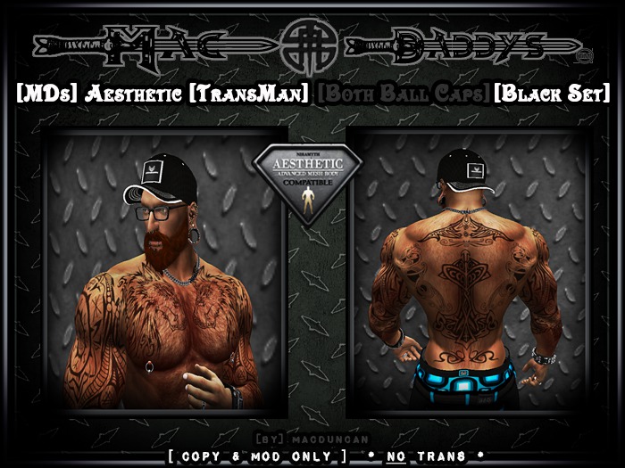 [MDs] Aesthetic [TransMan] [Both Ball Caps][Black Set] [Boxed]