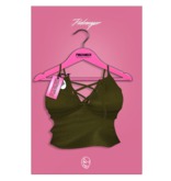 PINKRANGER. Joku Laced Tank [Olive]