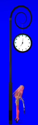Street Clock 'Long John' v1.0 *low-prim*high quality*