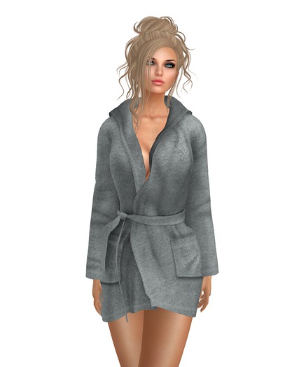 *Kk* Short & Sweet Robe in Grey [ADD ME]
