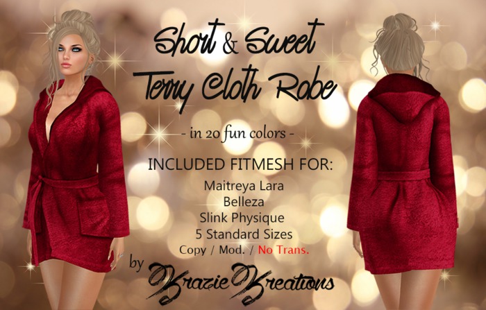 *Kk* Short & Sweet Robe in Red [ADD ME]