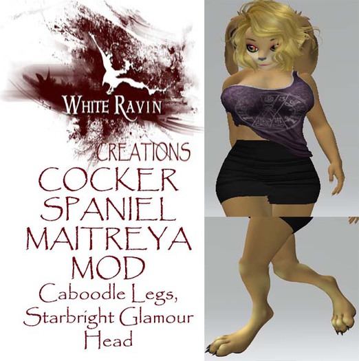 White Ravin Creations - Cocker Spaniel Maitreya Starbright Head Mod