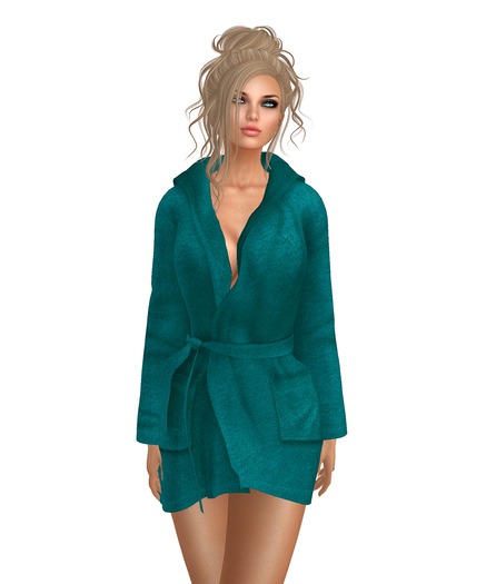 *Kk* Short & Sweet Robe in Teal [ADD ME]