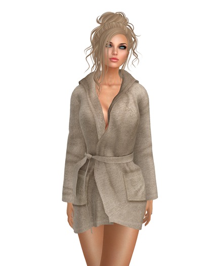 *Kk* Short & Sweet Robe in Tan [ADD ME]