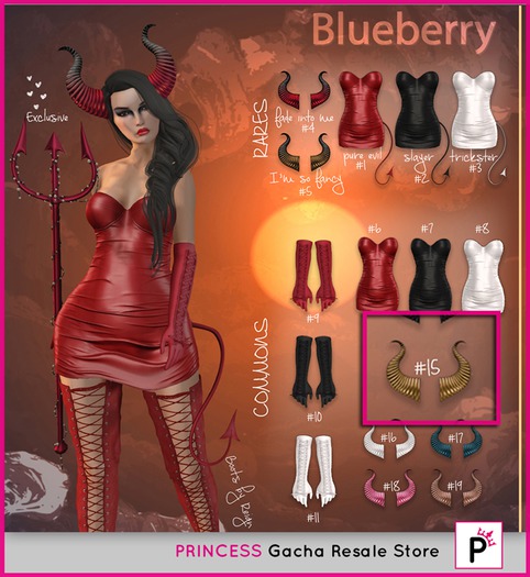 15. Blueberry / COMMON / Devil Horns - Gold
