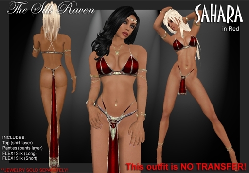 *TSR* Sahara Silk - RED/gold