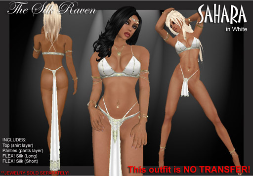 *TSR* Sahara Silk - WHITE/gold