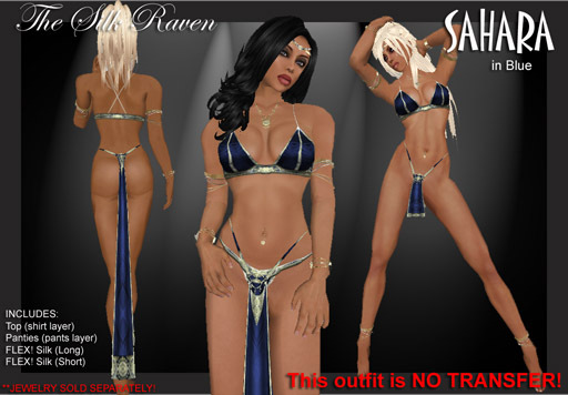 *TSR* Sahara Silk - BLUE/gold