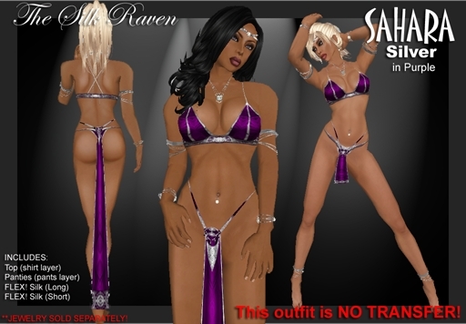 *TSR* Sahara Silk - PURPLE/silver