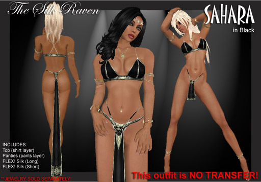 *TSR* Sahara Silk - BLACK/gold