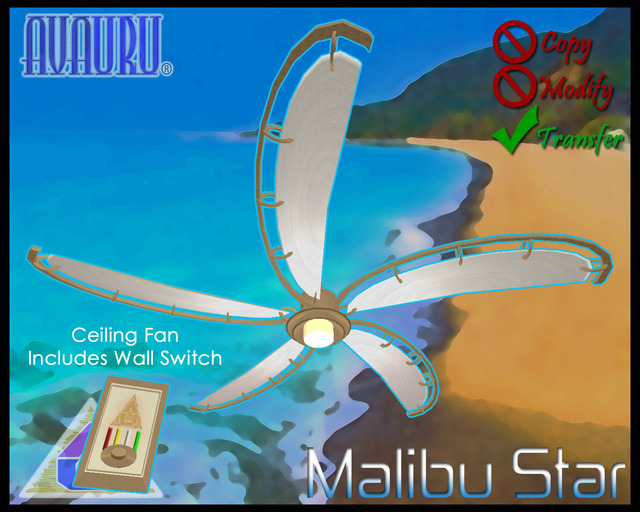 Malibu Star Ceiling Fan - Alabaster 
