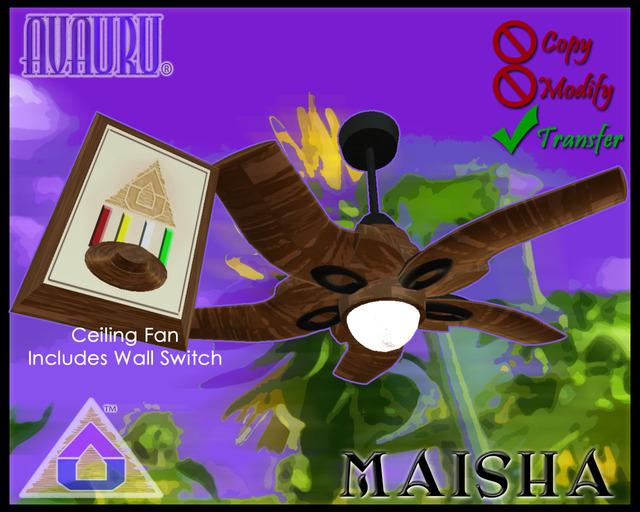 Maisha Ceiling Fan - Oak 