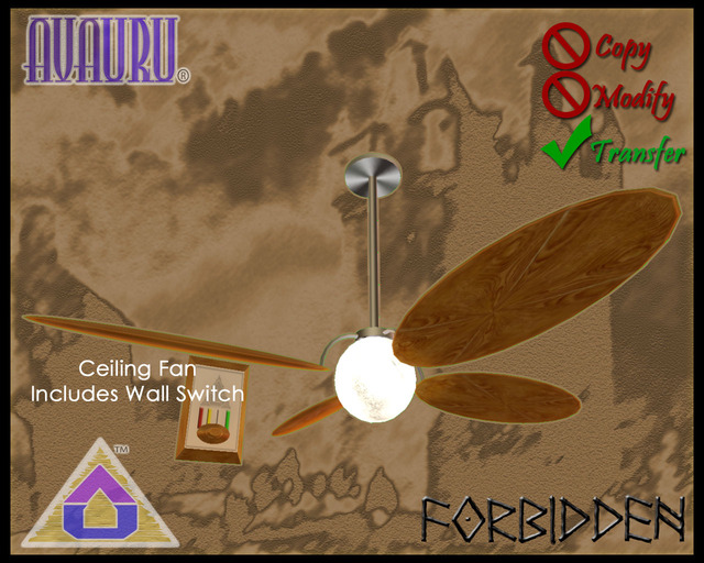 Forbidden Ceiling Fan - Oak