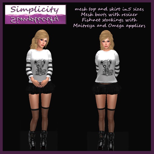 Simplicity Teddy Punk outfit (Bagged)