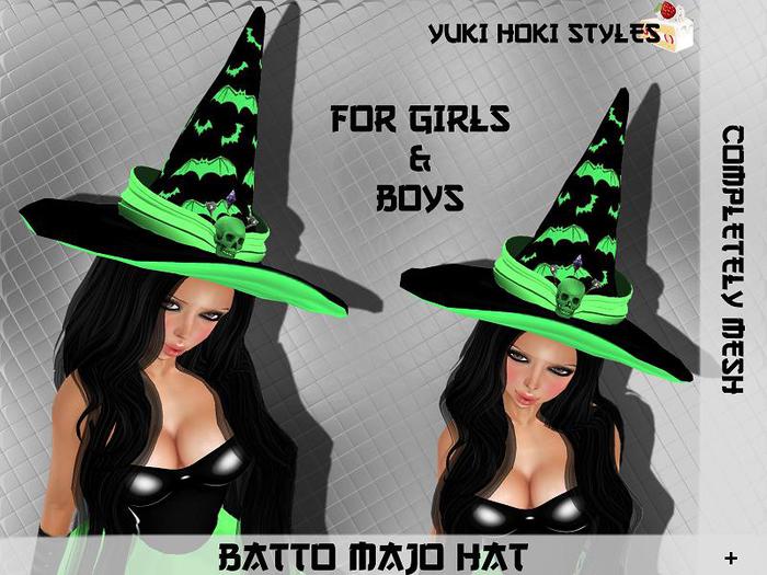YHS Mesh Halloween Batto Majo Hat
