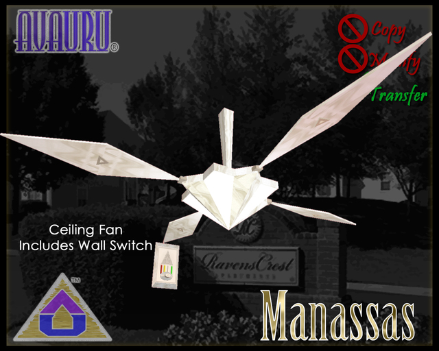 Manassas Ceiling Fan - Painted White 
