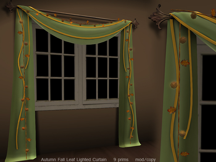 Autumn Fall Leaf Lighted Curtain Mesh (mod/copy)