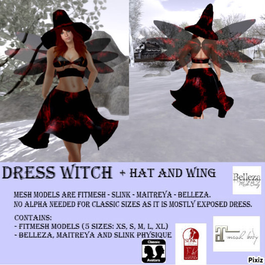 Dress Witch Red 